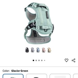 Padded Dog Harness in Glacier Green